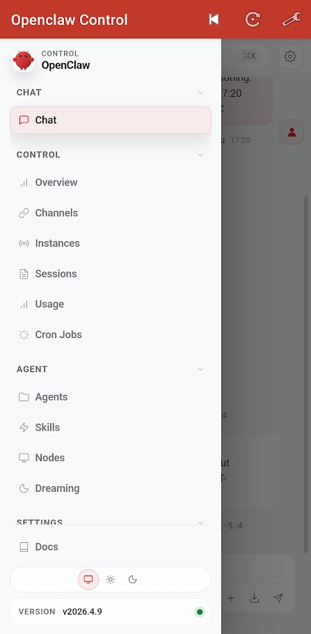 OpenClaw Control screenshot placeholder 1